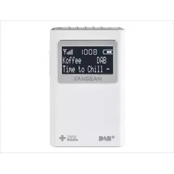 Kaasaskantav raadio Sangean DPR-39 DAB+ FM LCD valge