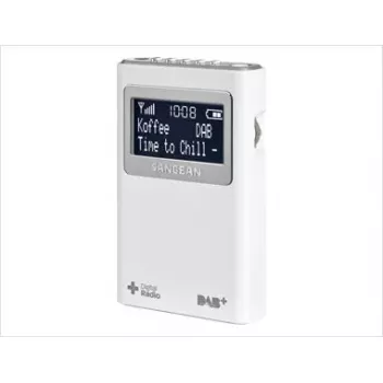Kaasaskantav raadio Sangean DPR-39 DAB+ FM LCD valge