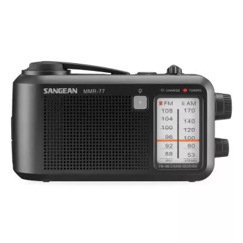 Kaasaskantav raadio Sangean MMR-77 analoog AM FM must 3,5 mm kõrvaklapipesa