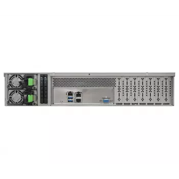 Server barebone ASRock 2U12L2S-SIENA (2U)—AMD SoC, Socket SP6, 12×3,5 tolli + 2×2,5 tolli sahtlit, 800 W toiteplokk, DDR5 kuni 96 GB