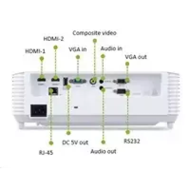 Acer lühivisega projektor S1387n, WXGA 1280x800, 4000 ANSI, 20 000:1, HDMI/VGA/RJ45, 16 W kõlar, 3,1 kg