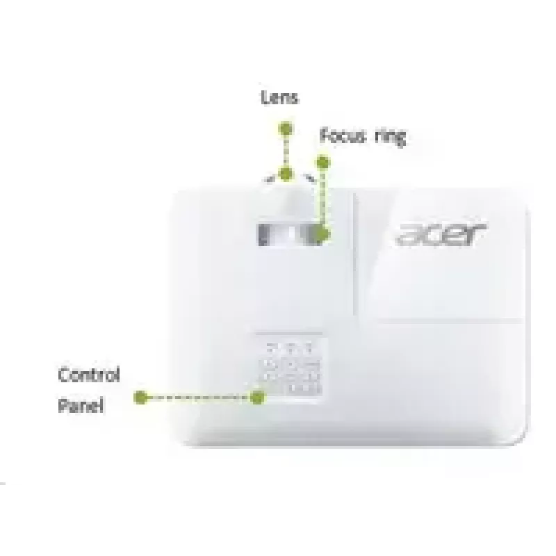 Acer lühivisega projektor S1387n, WXGA 1280x800, 4000 ANSI, 20 000:1, HDMI/VGA/RJ45, 16 W kõlar, 3,1 kg