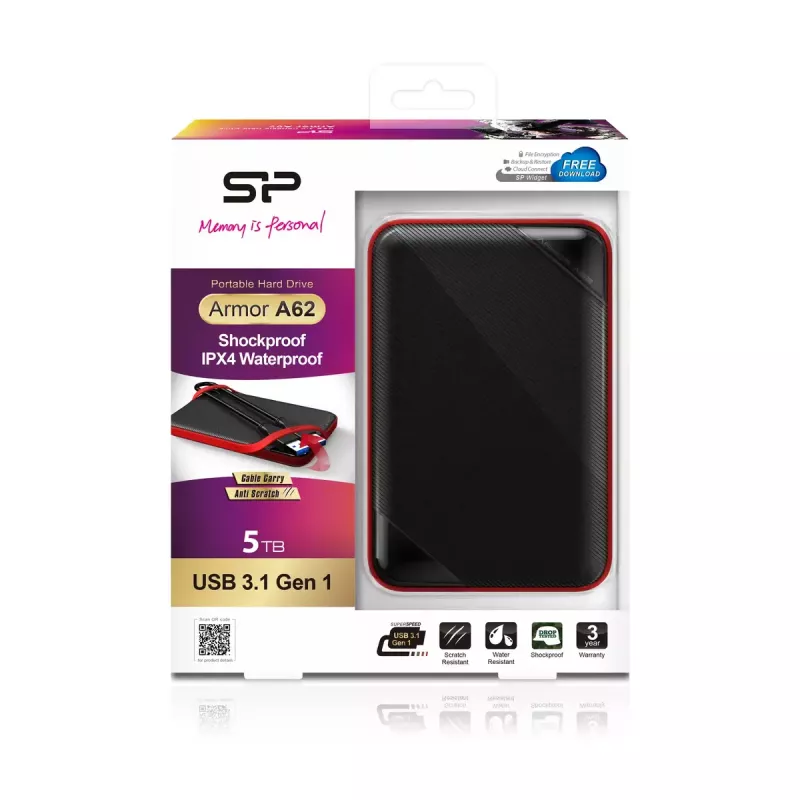Väline kõvaketas Silicon Power 5TB USB 3.2 Armor A62