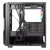 PC Case AZZA Guardian Glass Midi Tower — Must, ATX/Micro‑ATX/ITX/EATX, toetab 3.5 tolli×2 / 2.5 tolli×4, ees 120/140 mm ventilaatorid