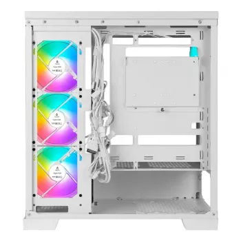 PC Midi Tower AZZA Cove (CSAZ-570W) — must, ATX/Micro-ITX/ITX, 3x120mm küljeventilaatorit, 1x120mm tagaventilaator, toetab 2,5-tolliseid ja 3,5-tolliseid kettaseadmeid