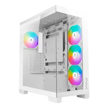 PC Midi Tower AZZA Cove (CSAZ-570W) — must, ATX/Micro-ITX/ITX, 3x120mm küljeventilaatorit, 1x120mm tagaventilaator, toetab 2,5-tolliseid ja 3,5-tolliseid kettaseadmeid