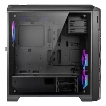 Arvutikorpus AZZA STORM ARGB Full Tower — must, ATX/Micro-ATX/EATX tugi, 2x 3,5-tolline + 6x 2,5-tolline sahtel, ARGB-ventilaatorid eelpaigaldatud