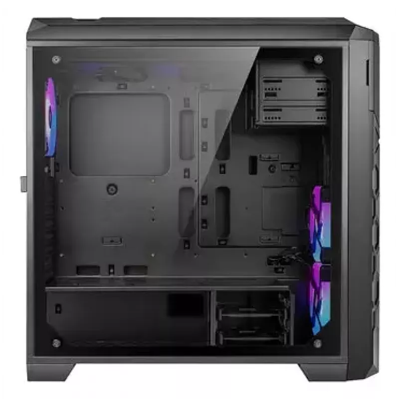 Arvutikorpus AZZA STORM ARGB Full Tower — must, ATX/Micro-ATX/EATX tugi, 2x 3,5-tolline + 6x 2,5-tolline sahtel, ARGB-ventilaatorid eelpaigaldatud