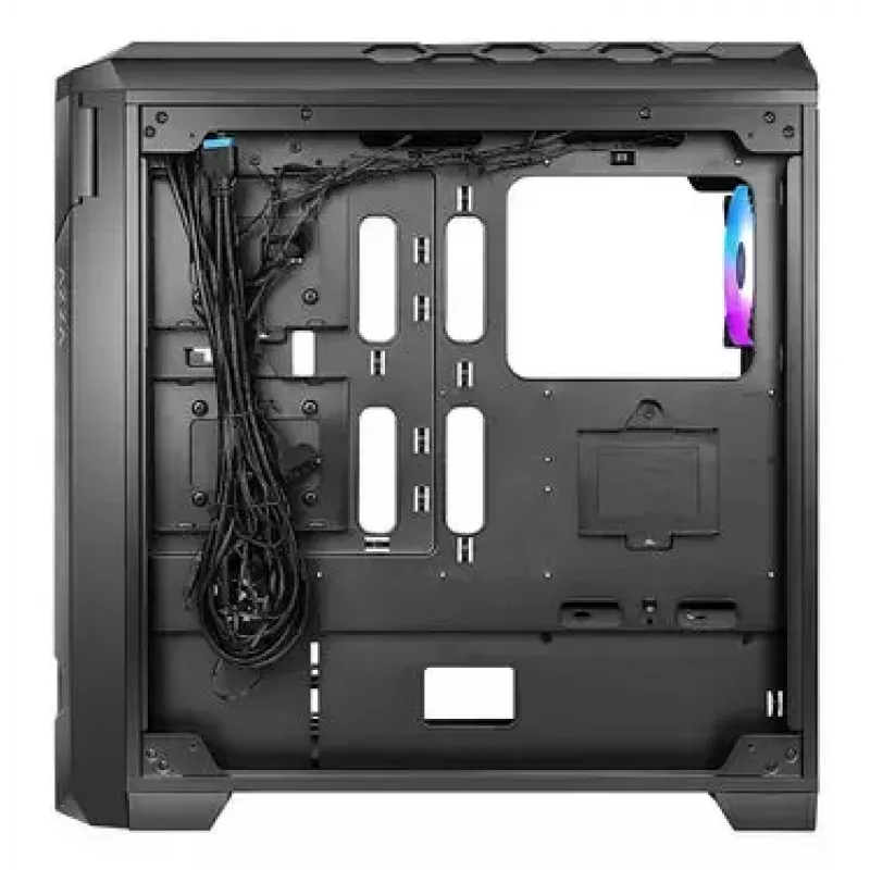 Arvutikorpus AZZA STORM ARGB Full Tower — must, ATX/Micro-ATX/EATX tugi, 2x 3,5-tolline + 6x 2,5-tolline sahtel, ARGB-ventilaatorid eelpaigaldatud
