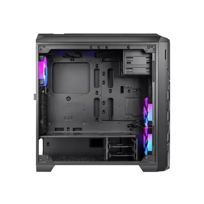 Arvutikorpus AZZA STORM ARGB Full Tower — must, ATX/Micro-ATX/EATX tugi, 2x 3,5-tolline + 6x 2,5-tolline sahtel, ARGB-ventilaatorid eelpaigaldatud