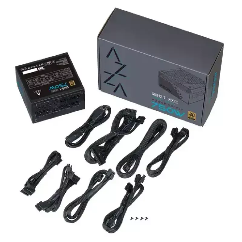 Azza PSAZ-750G toiteplokk 750 W 20+4 pin ATX ATX Must