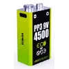 Laetav 9 V akukomplekt VERICO LoopEnergy PP3 4500 — Li‑Ion, 2 tk, 500 mAh, USB‑C laadimine