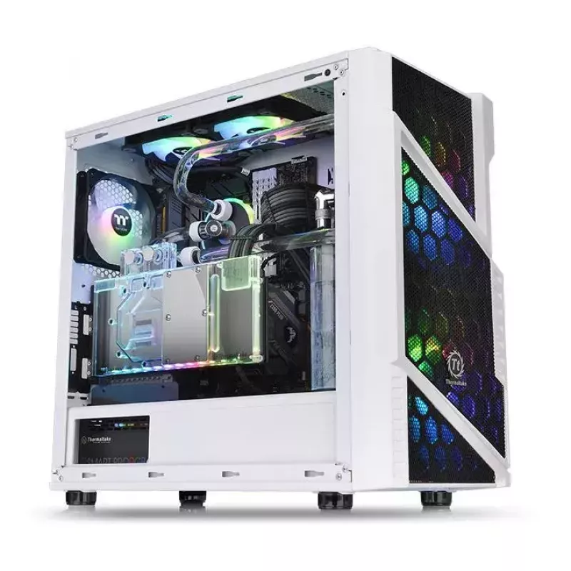 PC Case Thermaltake Commander C31 TG Snow ARGB Edition Midi Tower Must, Valge