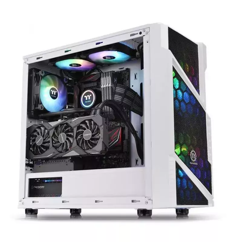 PC Case Thermaltake Commander C31 TG Snow ARGB Edition Midi Tower Must, Valge