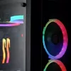 PC Midi Torn korpus RAIJINTEK Ponos MS — Must, toetab 120/140 mm esiventilaatoreid, 1x 120 mm tagumine, HDD 3,5 tolli, SSD 2,5 tolli, 210×442×485 mm
