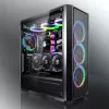PC Midi Torn korpus RAIJINTEK Ponos MS — Must, toetab 120/140 mm esiventilaatoreid, 1x 120 mm tagumine, HDD 3,5 tolli, SSD 2,5 tolli, 210×442×485 mm