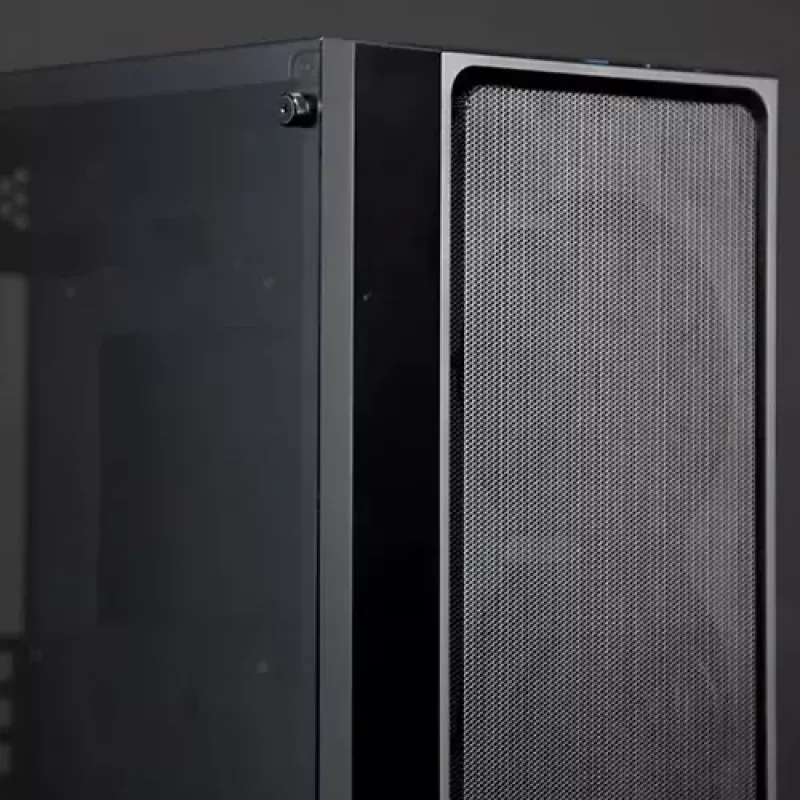 PC Midi Torn korpus RAIJINTEK Ponos MS — Must, toetab 120/140 mm esiventilaatoreid, 1x 120 mm tagumine, HDD 3,5 tolli, SSD 2,5 tolli, 210×442×485 mm