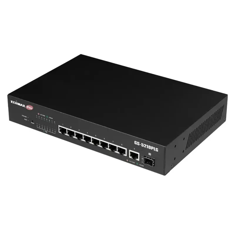 Hallatav kommutaator Edimax GS-5210PLG 8 pordiga Gigabit Ethernet PoE must