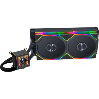 AiO vedelikjahutus lian li Galahad II LCD 280 TL Wireless Must — 280 mm radiaator, LCD pump, juhtmevaba kontroller