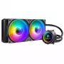 Vedelikjahutuskomplekt Azza LCAZ-240C-ARGB 12 cm Must
