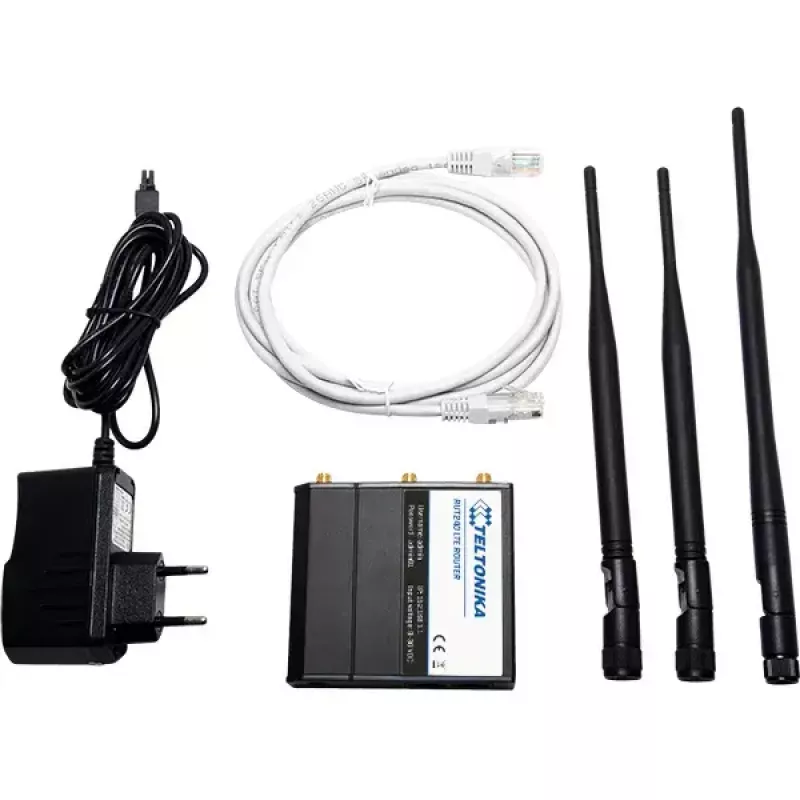 Mobiilside ruuter Teltonika RUT240 — 4G LTE, 3 välist antenni, 2 Fast Ethernet porti, Wi‑Fi 4 (802.11n) 150 Mbps