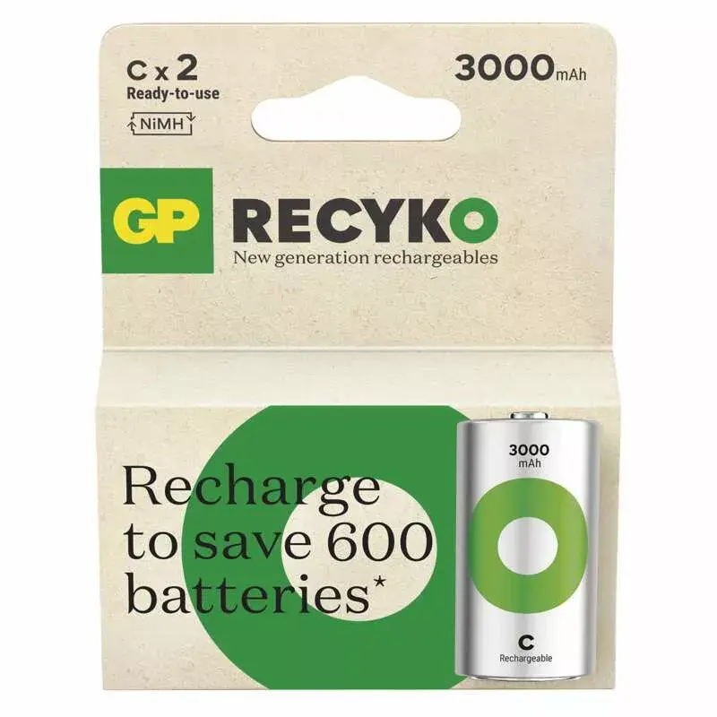 Laetav aku GP patareid Recyko 3000 C NiMH 3000 mAh 1,2 V