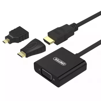 Video kaabli adapter UNITEK Y-6355 VGA-HDMI