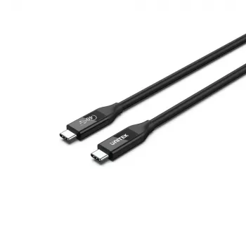 USB4 Gen 2x2 USB-C-kaabel Unitek C14100BK-0.8M — 0,8 m, USB-C to USB-C, 40 Gbit/s, must