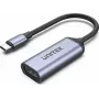 USB-C HDMI-adapter Unitek V1416B, hall, ühe pordiga video väljund