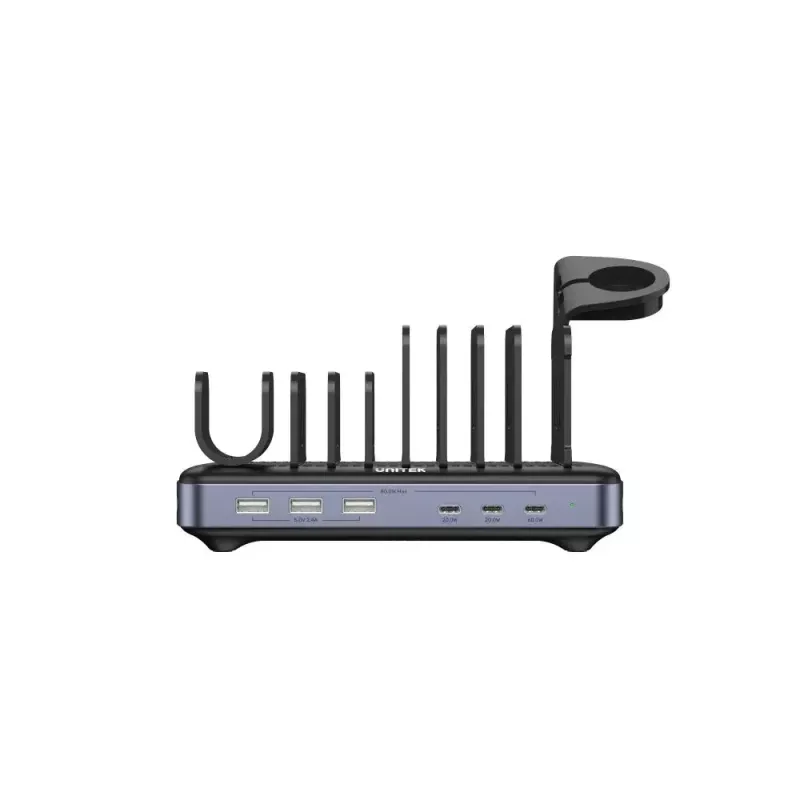 Laadija UNITEK HP6 universaalne kiirlaadimine vahelduvvool sise- välistingimustes USB USB-C 3 porti