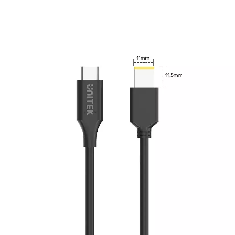 Toitekaabel UNITEK C14115BK-1.8M USB C DC 1.8m 20V 3.25A
