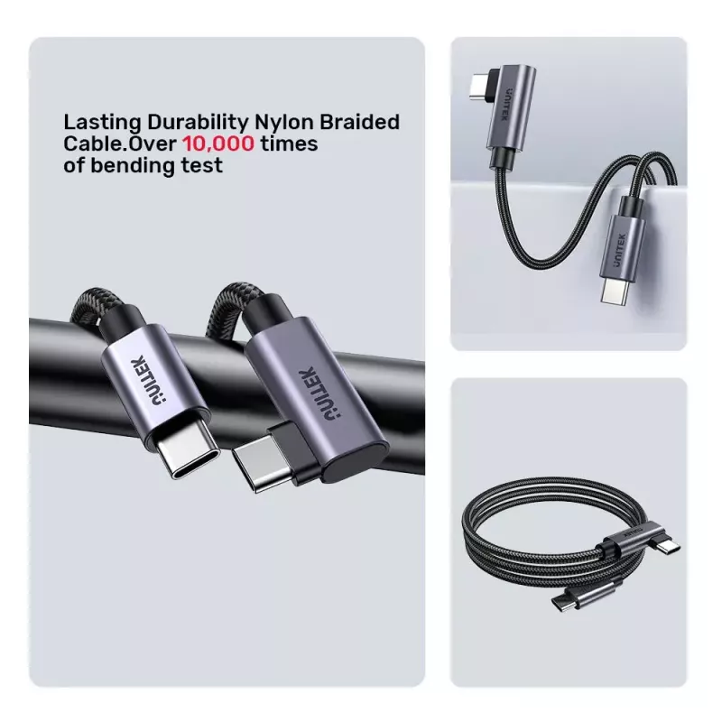 USB-kaabel UNITEK C14123BK-3M USB 2.0 USB C 3m must hall