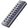 USB-jaotur Unitek H1315B01-EU — 10-pordiline 5 Gbps üksikute pordilülititega