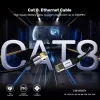Võrgukaabel UNITEK C18149AGY03-5M RJ-45 Cat8 5m Must