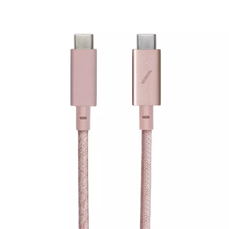 Native Union Belt Cable Pro USB-C – USB-C, 2,4 m, LED-ekraan, Rose