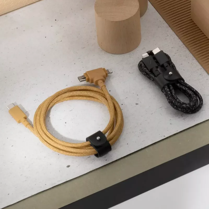USB-C to USB-C / Lightning kaabel Native Union Belt kaabel Duo, 1.5 m, Roheline