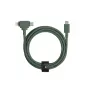 USB-C to USB-C / Lightning kaabel Native Union Belt kaabel Duo, 1.5 m, Roheline