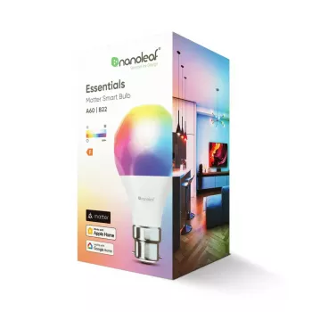 Nutikas LED-pirn Nanoleaf Essentials A60 B22 Matter 9W 806 lm RGBCW 2700–6500K