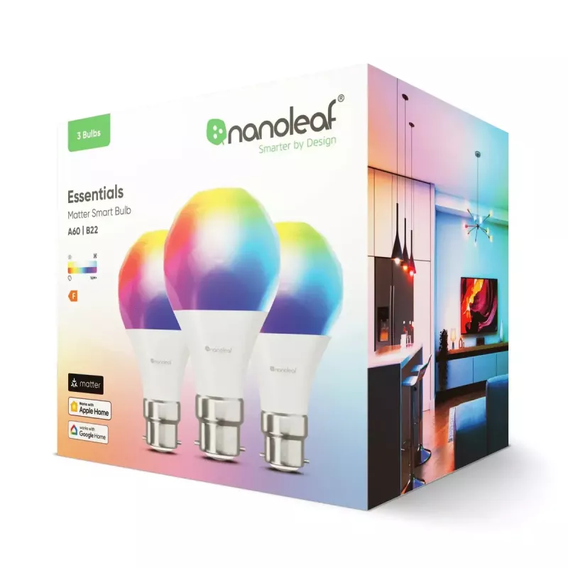 Nutipirn Nanoleaf NF080B02-3A19B — Wi‑Fi juhitav nutikas LED-pirn