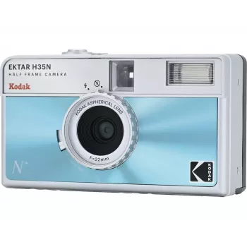 35mm filmikaamera Kodak EKTAR H35N Glazed Blue — lihtsalt suuna ja pildista, fikseeritud objektiiv