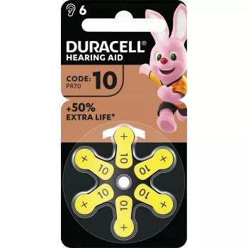 Duracell EasyTab kuuldeaparaadi patareid suurus 10, 6 tk