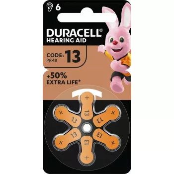 Kuuldeaparaadi aku Duracell EasyTab 13 (PR48) 6 tk pakendis