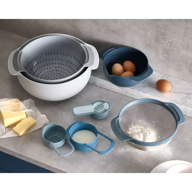 Komplekt Joseph Joseph Nest Stackable sinine hall 4,5L kauss 1,65L sõel