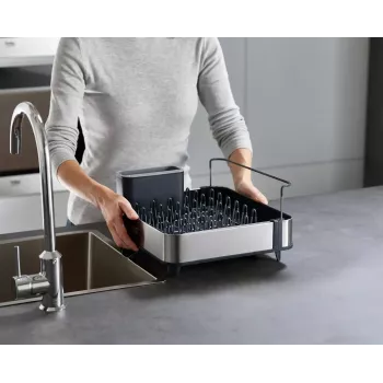 Nõudekuivatusrest Joseph Joseph Extend Steel Expandable Must Roostevaba Teras 527mm
