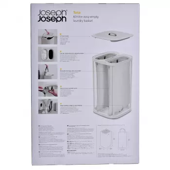 Pesukorv Joseph Joseph Tota 60L Ecru – 60-liitrine maht, ventileeritav kõrge korv