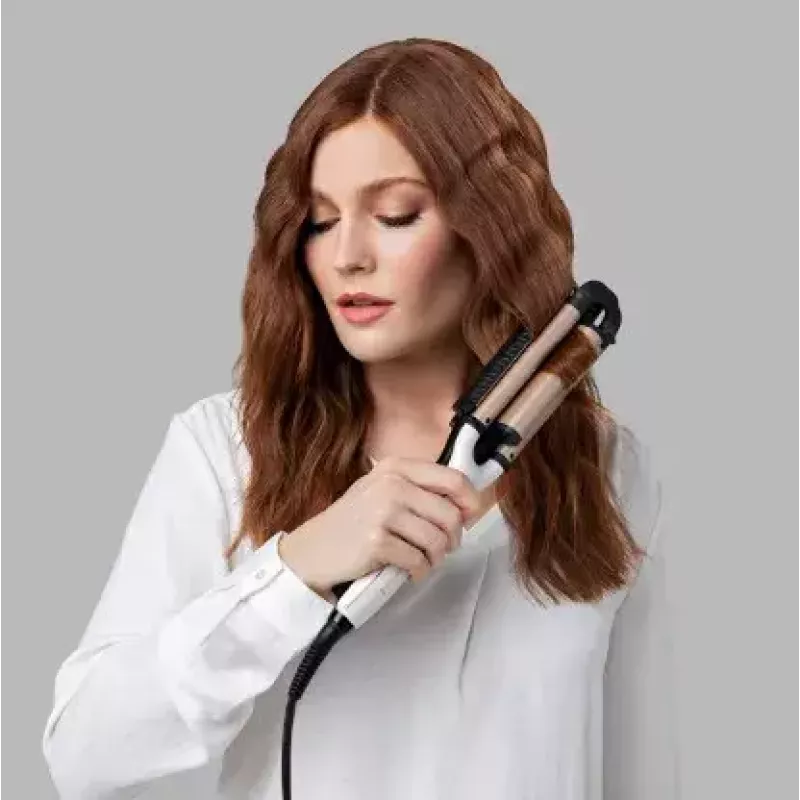 Automaatne lokitang Remington CI91AW — roosakuldne/must, S-kujuline silinder, keraamiline kate, 150–210 °C, 3 m pöörlev juhe