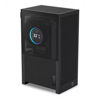 PC korpus NZXT H2 Flow Small Form Factor (SFF) — Mini-ITX, 2x 2.5-tollist pesa, karastatud klaas, must, 181×263×435 mm
