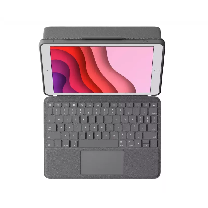 Logitech Combo Touch klaviatuurikohver iPad 7., 8. ja 9. põlvkonna jaoks