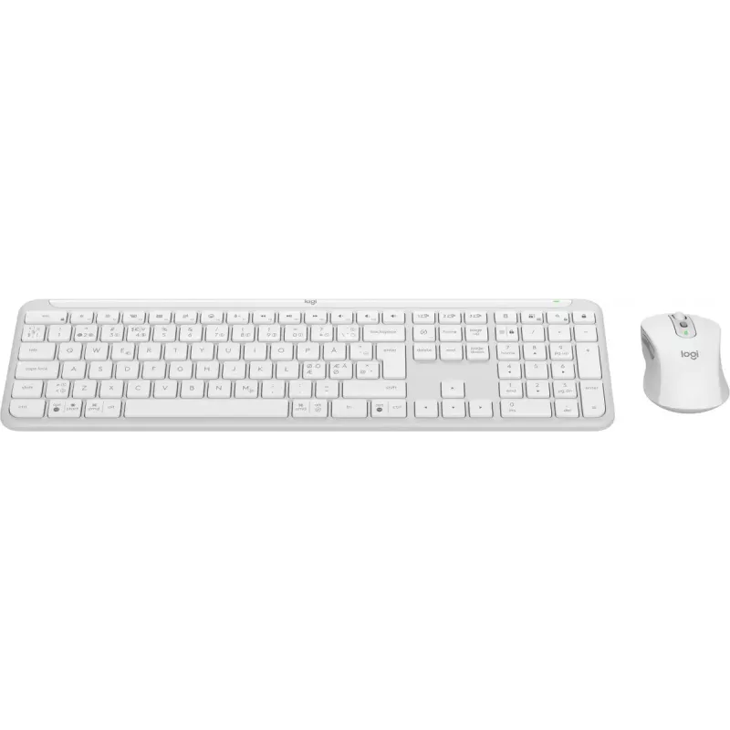 Logitech MK950 Signature õhuke klaviatuur ja hiir komplektis kontor RF juhtmevaba + Bluetooth QWERTY taani soome norra rootsi valge