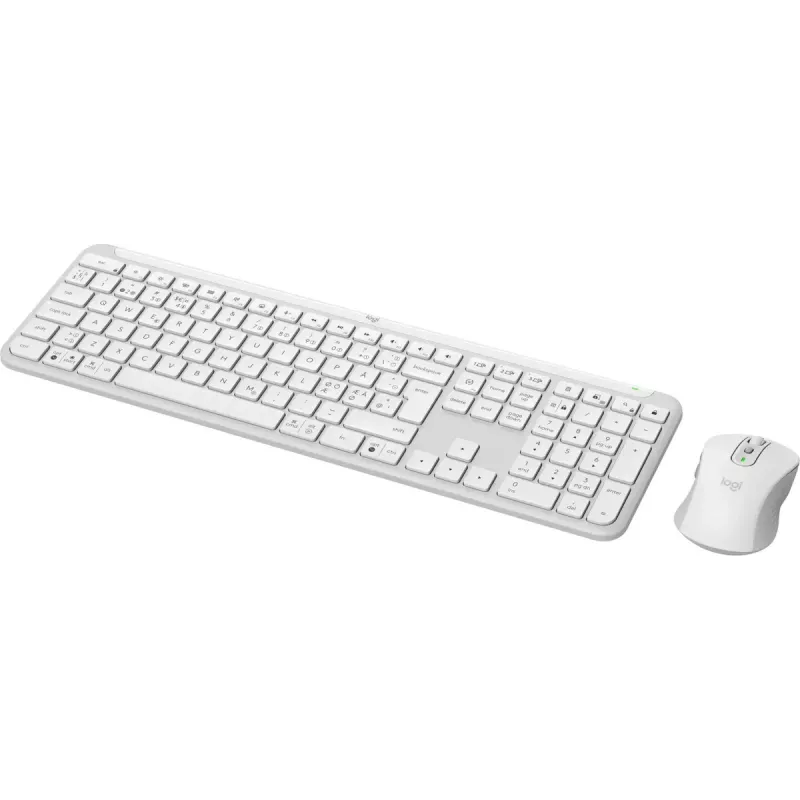 Logitech MK950 Signature õhuke klaviatuur ja hiir komplektis kontor RF juhtmevaba + Bluetooth QWERTY taani soome norra rootsi valge